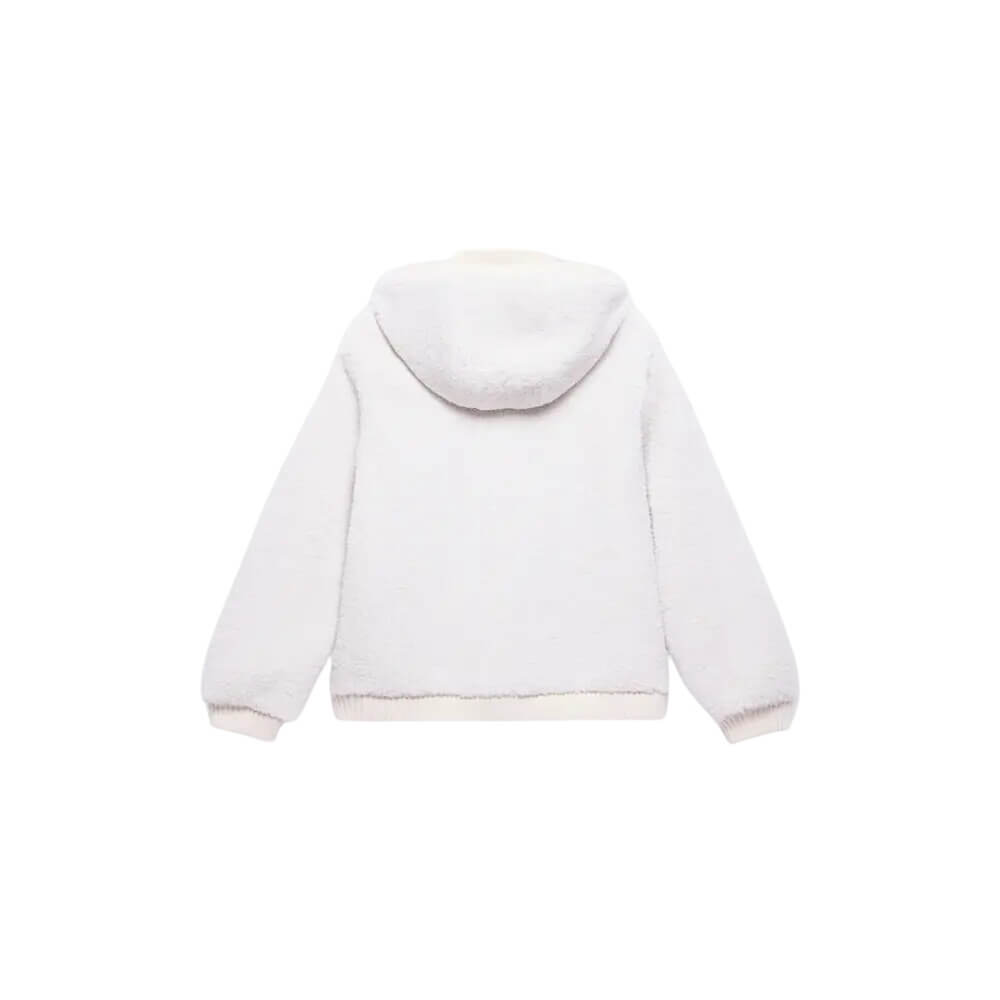 Mint Velvet Cream Borg Zip Hood Jacket